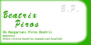 beatrix piros business card